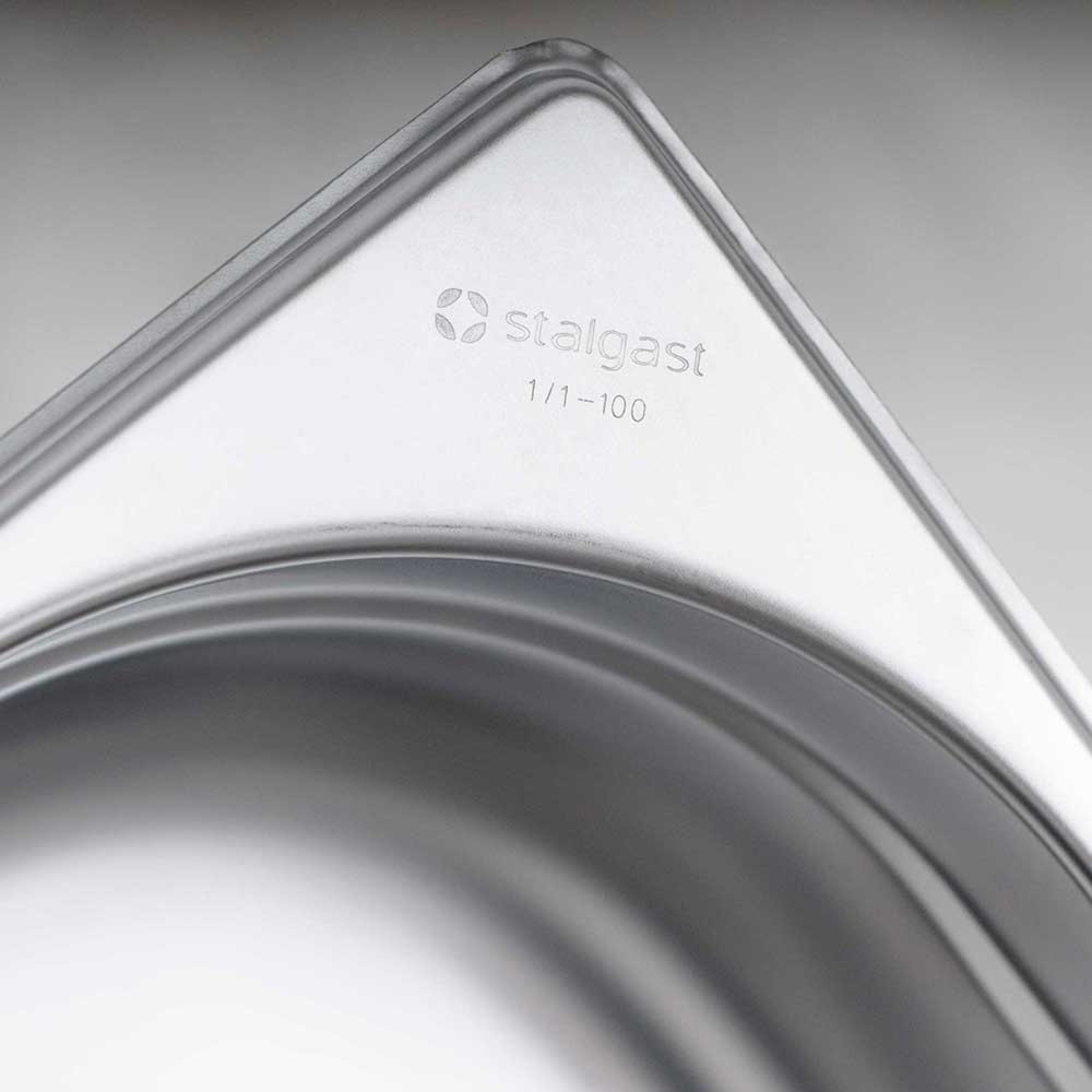 N° de l'image du produit 2 : Bac Gastronorm Stalgast série STANDARD, GN 2/3 (100 mm)
