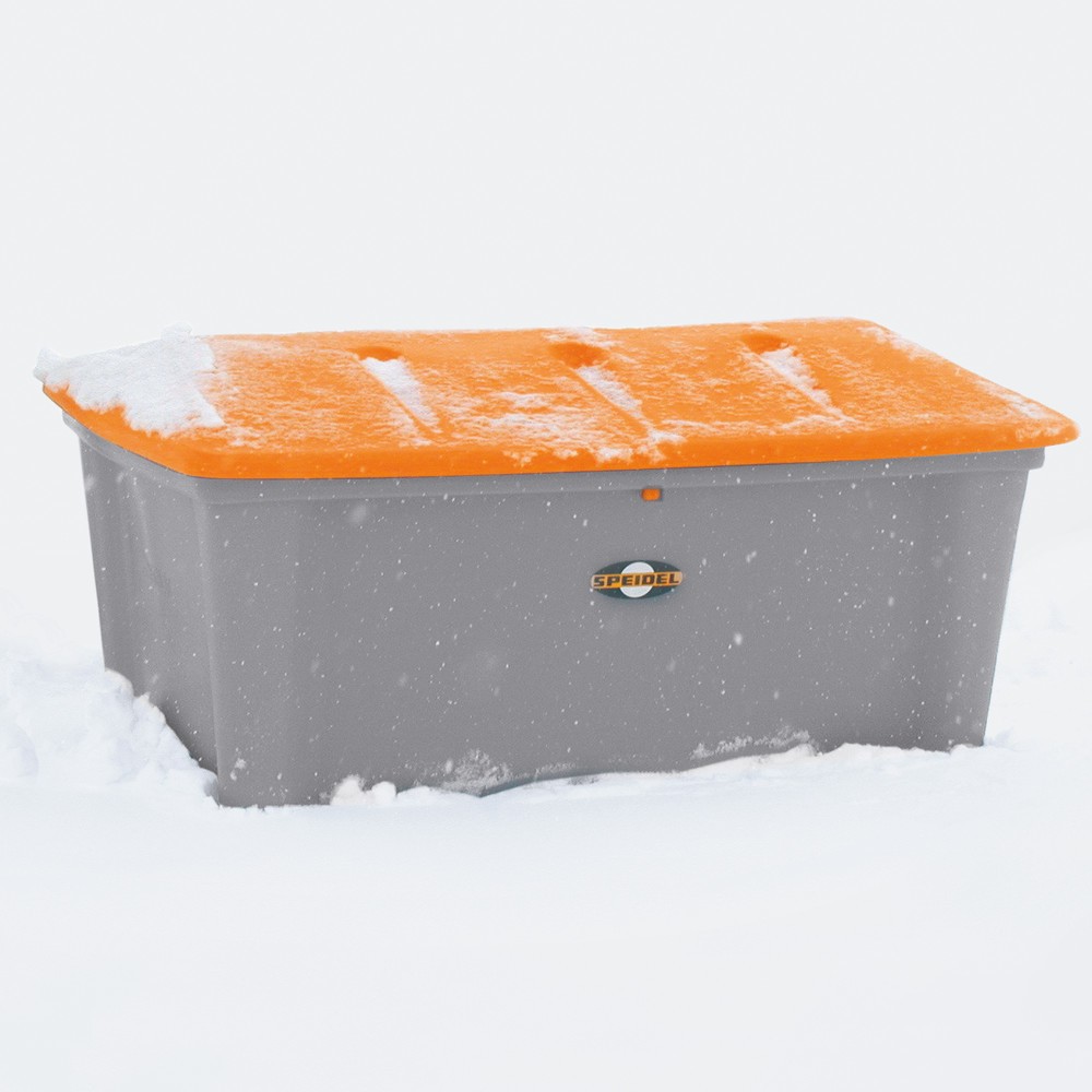 N° de l'image du produit 2 : Bac à sel SPEIDEL, gris/orange, 100 litres