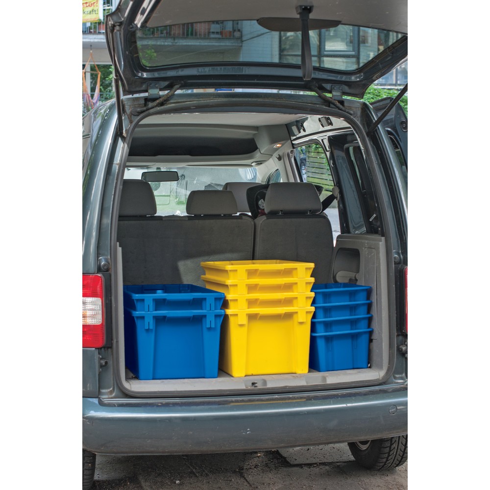 N° de l'image du produit 4 : Bacs empilables rotatifs en polypropylène, 6 litres, jaune