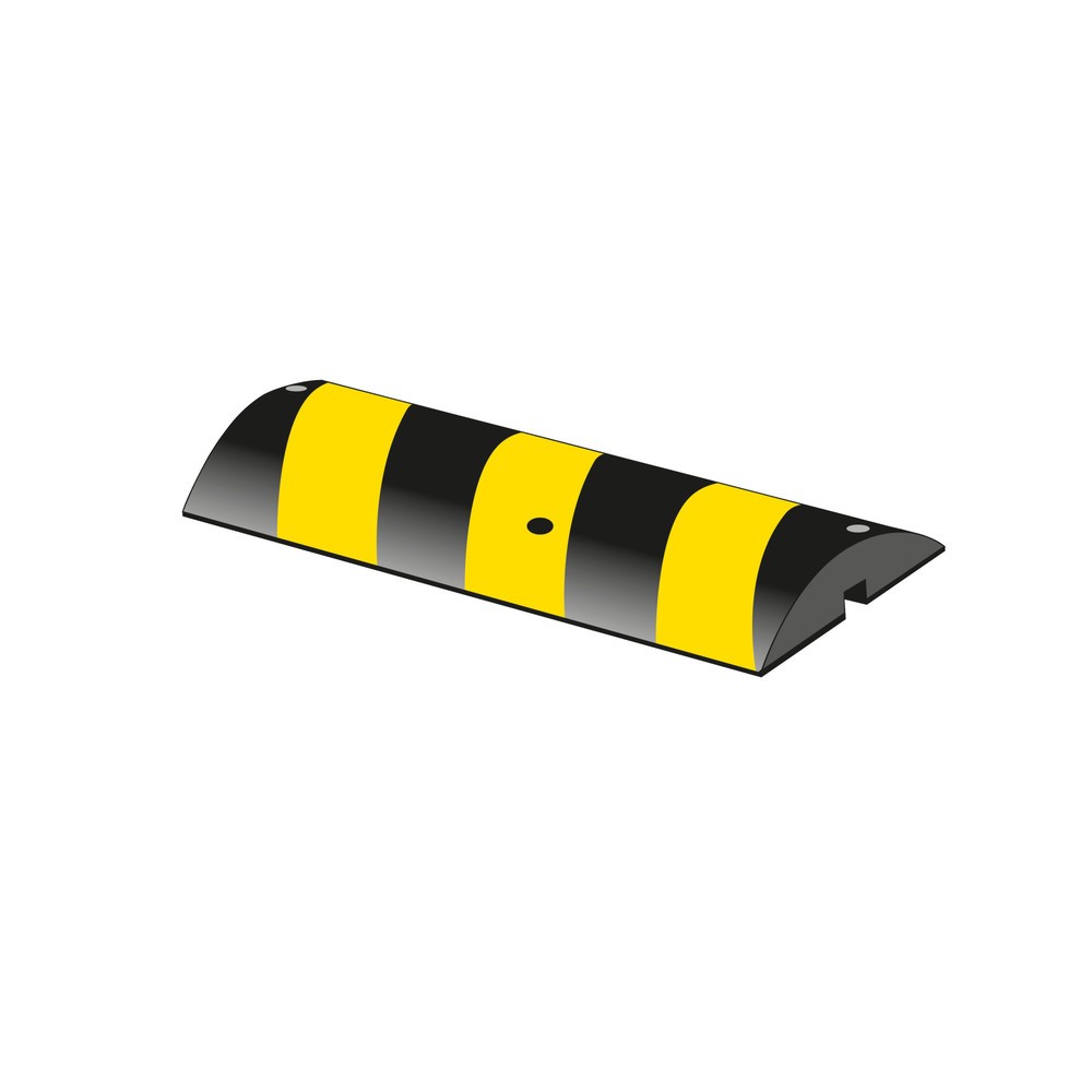 Imagen del producto: Badén reductor para coches, < 10 km, elemento básico, altura 55 mm, negro/amarillo