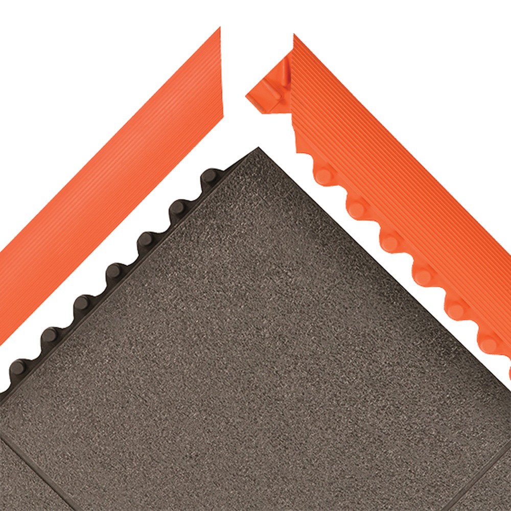 N° de l'image du produit 5 : Baguette pour dalle anti-fatigue en caoutchouc nitrile, mâle, lxP 1 520 x 52 mm, orange