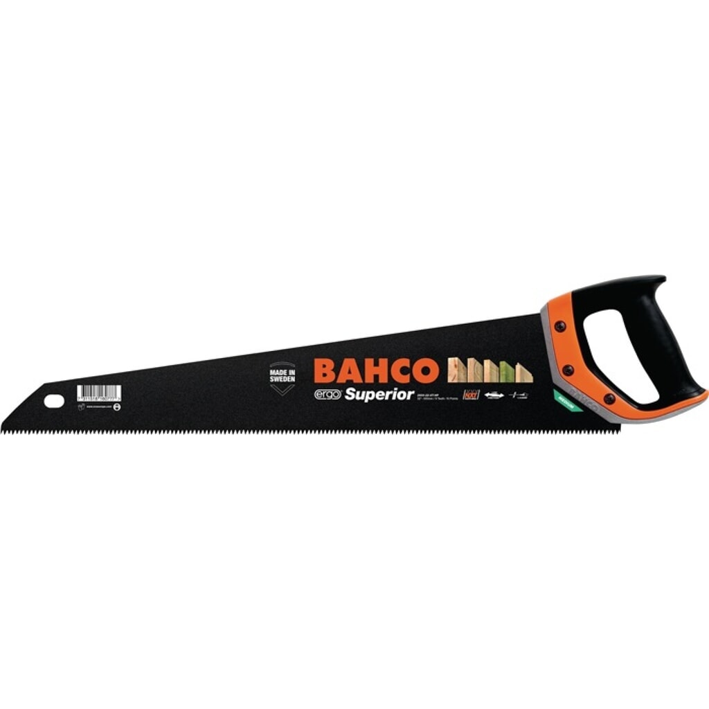 BAHCO Handsäge ERGO Superior Blatt-L.475mm 9/10 ZpZ XT-Zahn Produktabbildung: BAHCO Handsäge ERGO Superior Blatt-L.475mm 9/10 ZpZ XT-Zahn