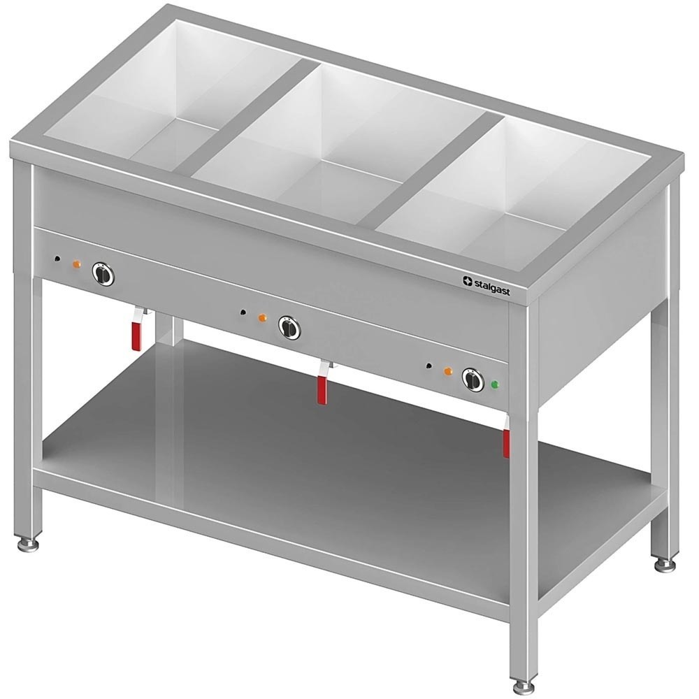 Illustration du produit: Bain-marie Stalgast autonome avec bac séparés, pour 2x GN1/760x600x850 mm