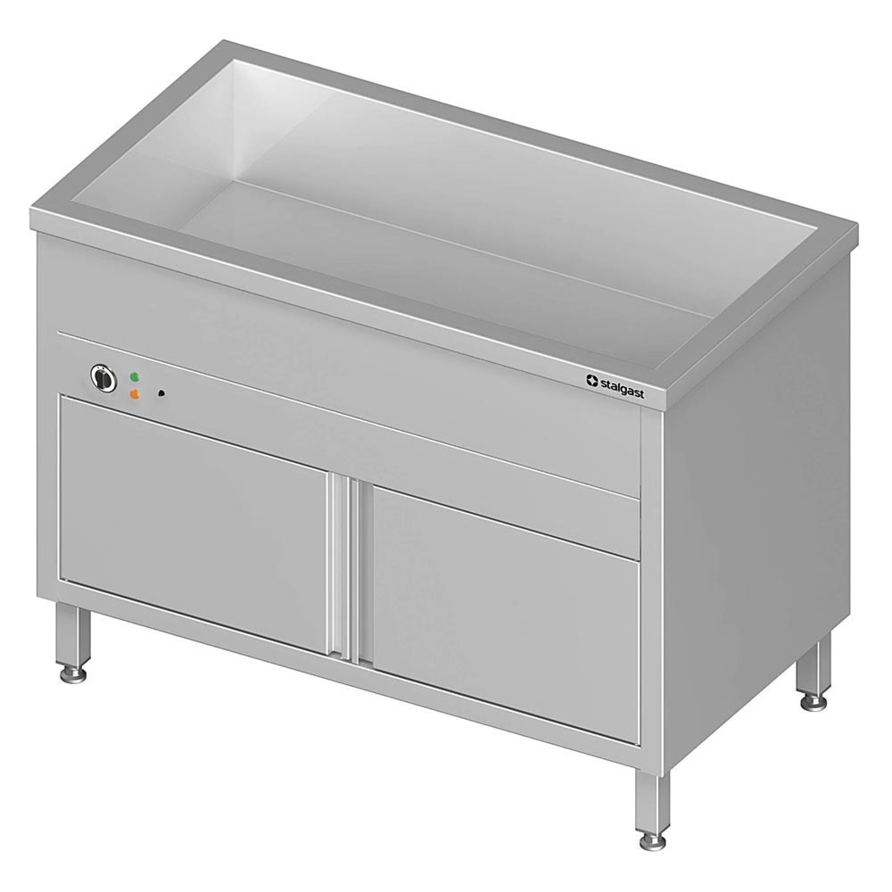 Illustration du produit: Bain-marie Stalgast autonome avec base fermée et un bac, pour 2x GN1/760x600x850 mm