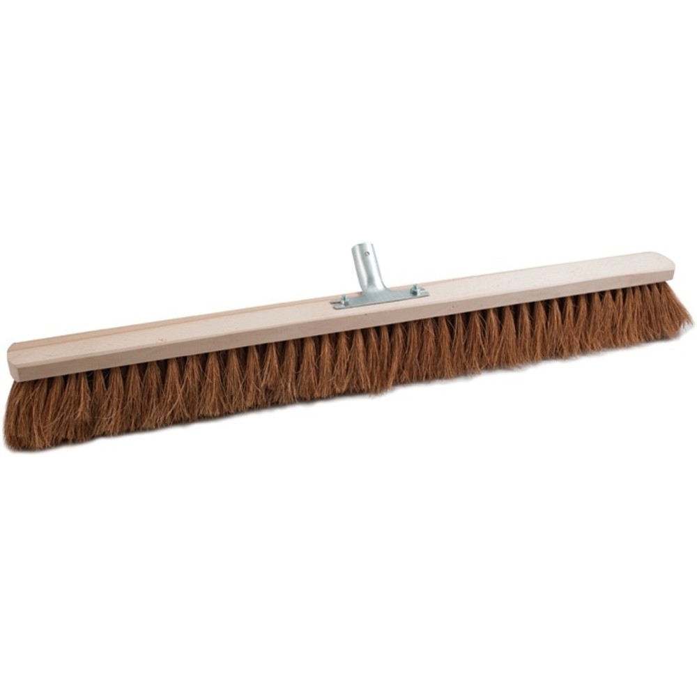 N° de l'image du produit 2 : Balais coco longueur 800 mm avec sup. de manche métallique bois plat SOREX