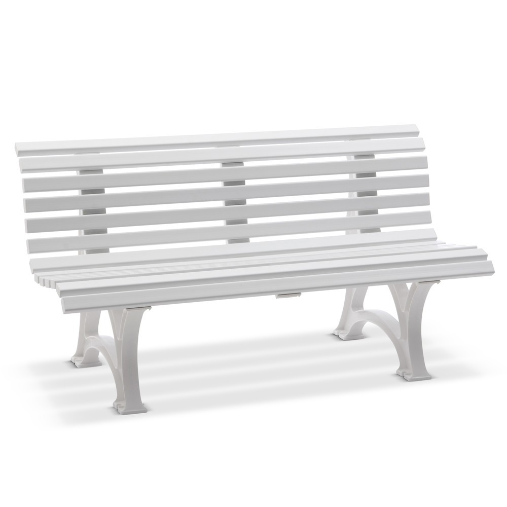Illustration du produit: Banc Genf, longueur de 1 500 mm, 2 pieds, blanc