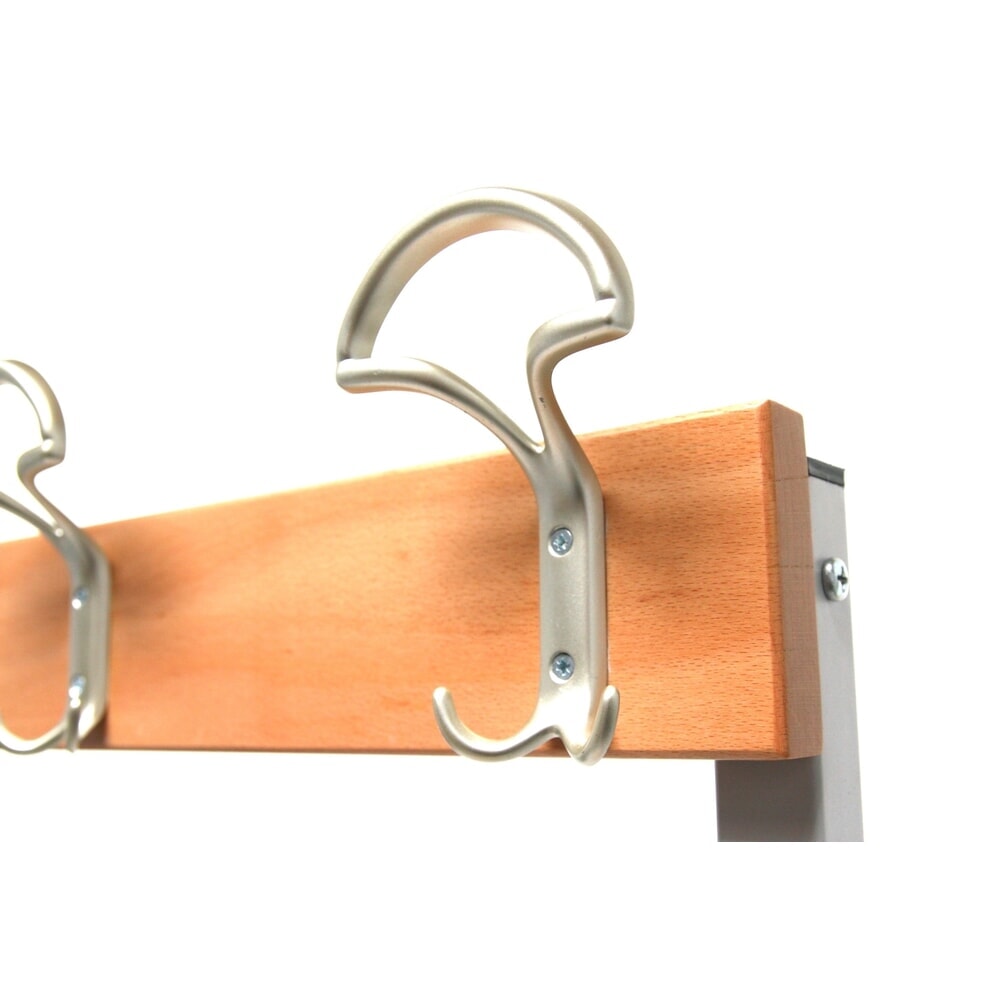 N° de l'image du produit 2 : Banc pour vestiaire Steinbock®, unilatéral avec baguette à crochets, longueur 1 000 mm, sans porte-chaussure