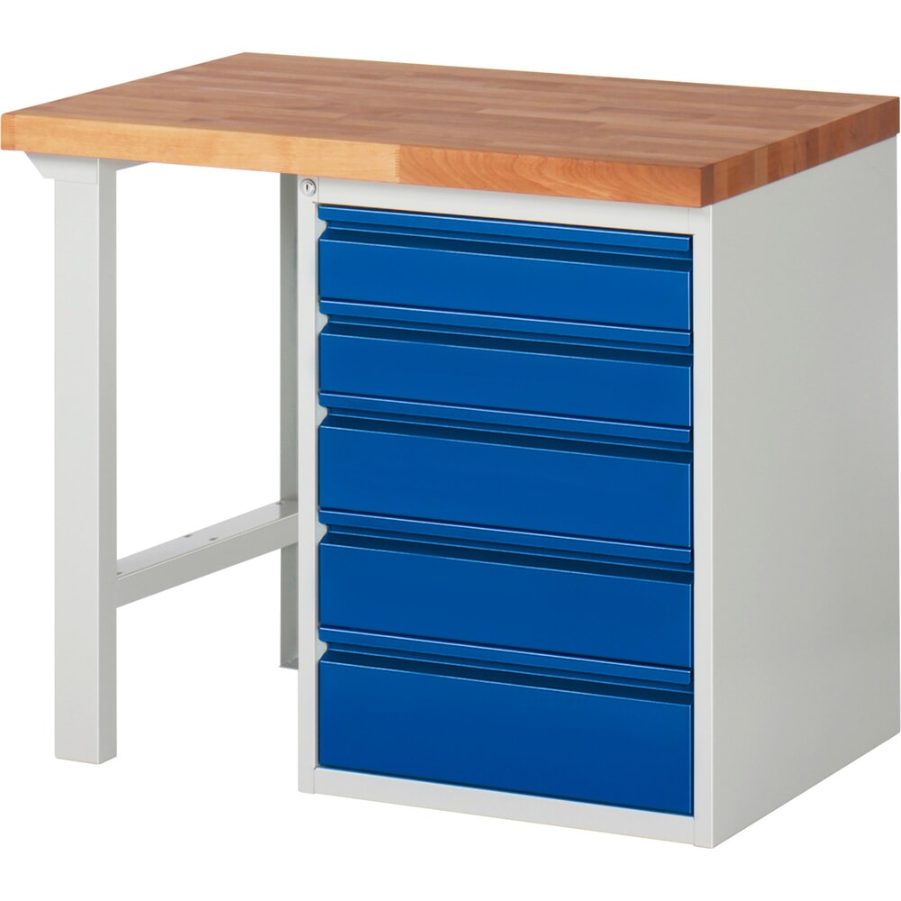 Immagine del prodotto: Banco da lavoro RAU serie 7000, 1 contenitore, AxLxP 890 x 1.000 x 700 mm, 5 cassetti estraibili al 90% 2 x 120, 2 x 150, 1 x 180 mm, portata cassetti 100 kg