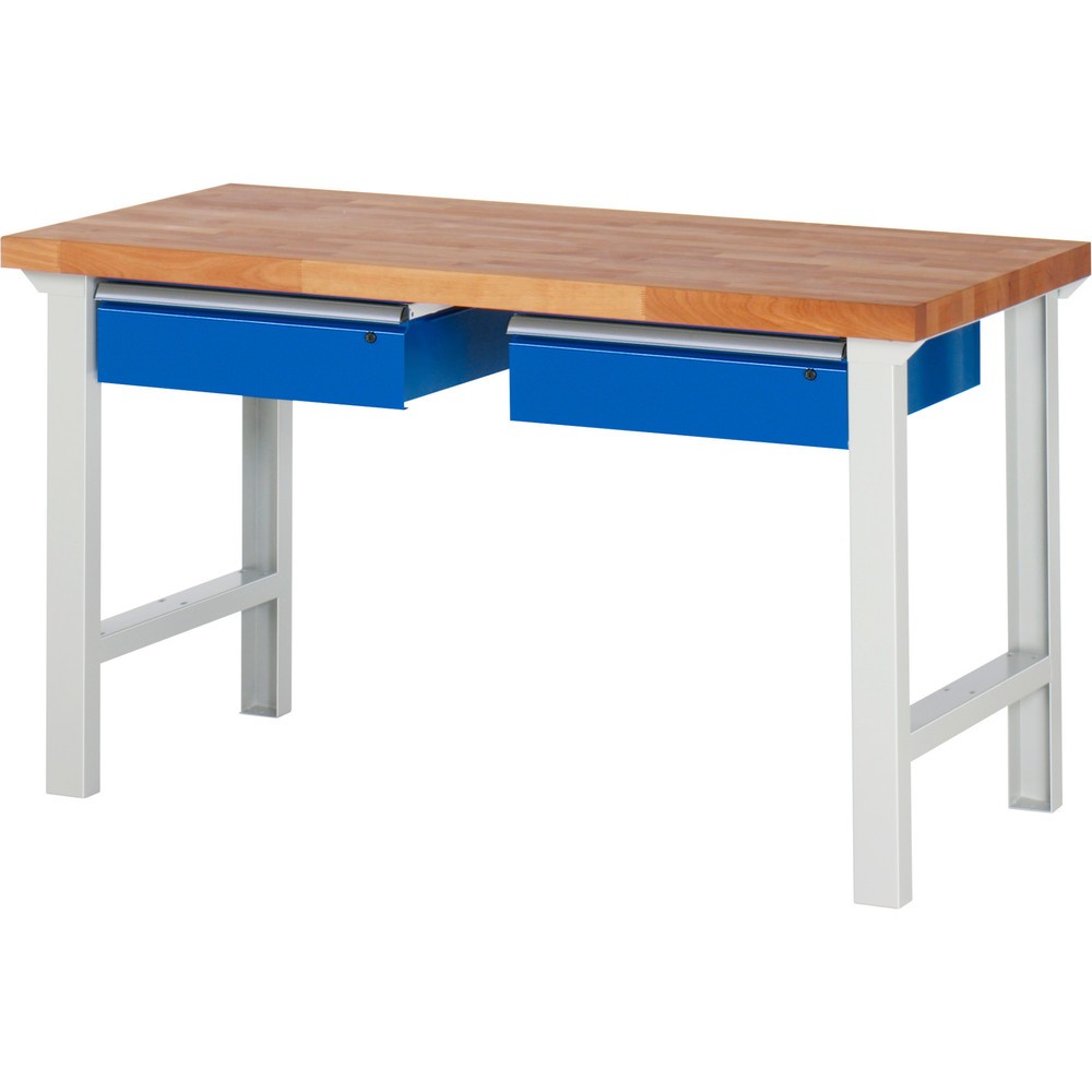 Immagine del prodotto: Banco da lavoro RAU serie 7000, AxLxP 840 x 1.500 x 700 mm, 2 cassetti 2 x 150 mm