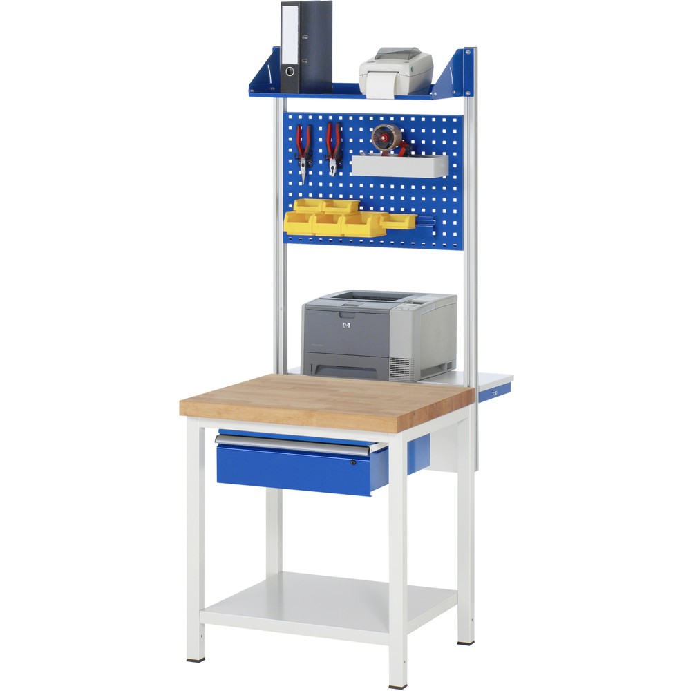 Immagine del prodotto n. 7: Banco da lavoro RAU serie 8000, AxLxP 840-1.040 x 750 x 900 mm, 1 cassetto, 1 piano di appoggio, profondità 650 mm