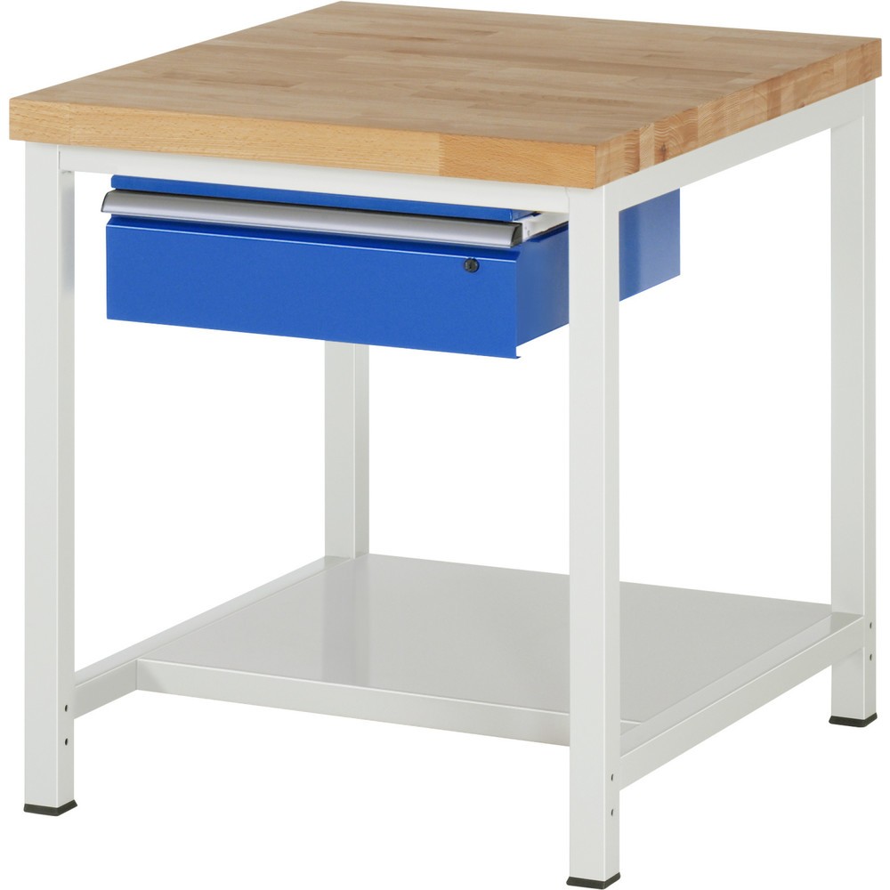 Immagine del prodotto n. 1: Banco da lavoro RAU serie 8000, AxLxP 840-1.040 x 750 x 900 mm, 1 cassetto, 1 piano di appoggio, profondità 650 mm