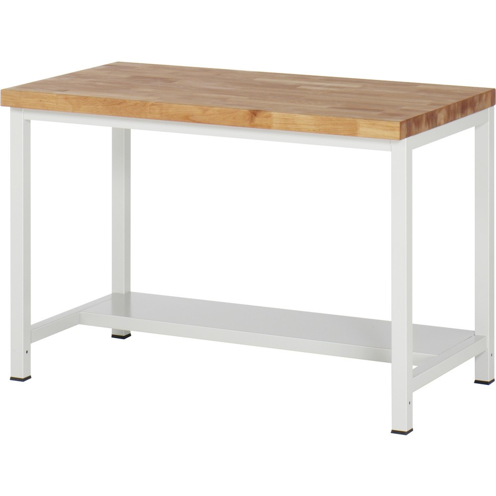 Immagine del prodotto n. 1: Banco da lavoro pesante RAU serie 8000, 1 piano di appoggio, profondità 320 mm, AxLxP 840-1.040 x 1.250 x 900 mm