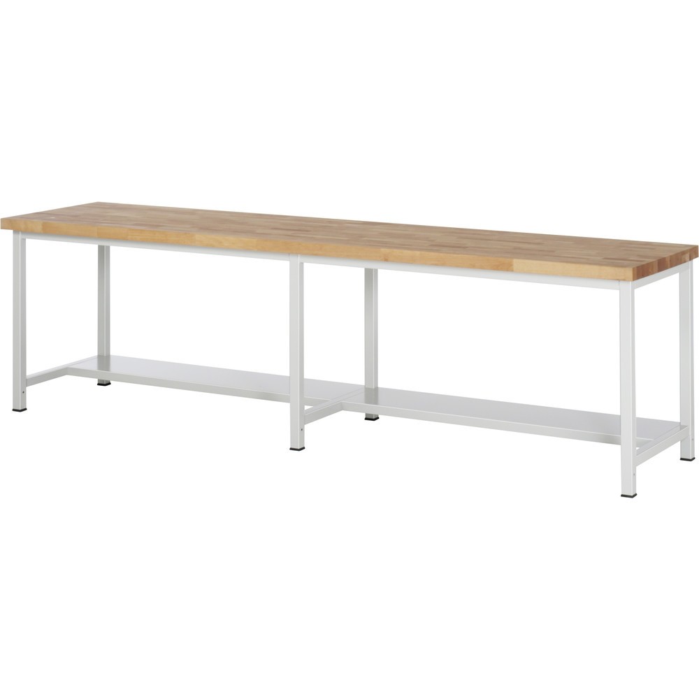 Immagine del prodotto: Banco da lavoro pesante RAU serie 8000, 1 piano di appoggio, profondità 320 mm, AxLxP 840-1.040 x 3.000 x 900 mm