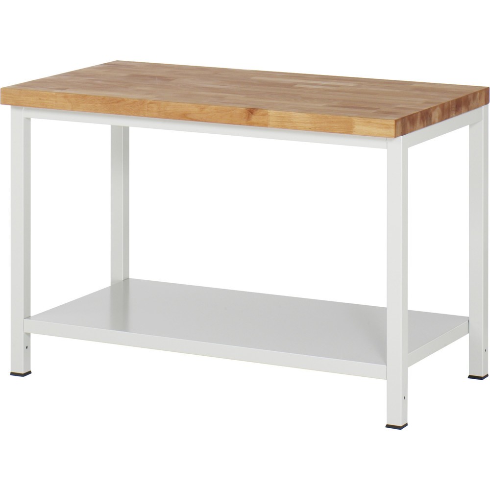 Immagine del prodotto: Banco da lavoro pesante RAU serie 8000, 1 piano di appoggio, profondità 650 mm, AxLxP 840-1.040 x 1.250 x 700 mm