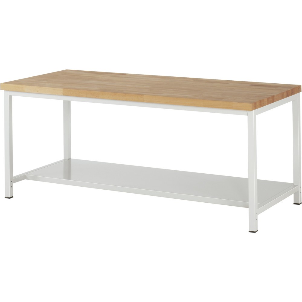 Immagine del prodotto: Banco da lavoro pesante RAU serie 8000, 1 piano di appoggio, profondità 650 mm, AxLxP 840-1.040 x 2.000 x 900 mm