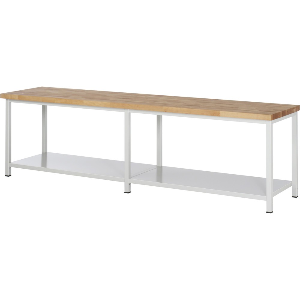 Immagine del prodotto: Banco da lavoro pesante RAU serie 8000, 1 piano di appoggio, profondità 650 mm, AxLxP 840-1.040 x 3.000 x 700 mm