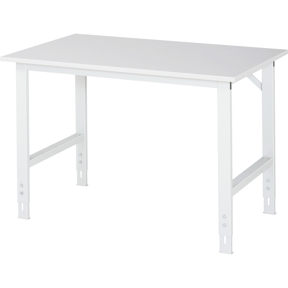 Imagen del producto: Mesa de trabajo RAU con ajuste de altura, serie TOM, H x A x F 760-1.080 x 1.250 x 800 mm, tablero de trabajo con revestimiento de melamina
