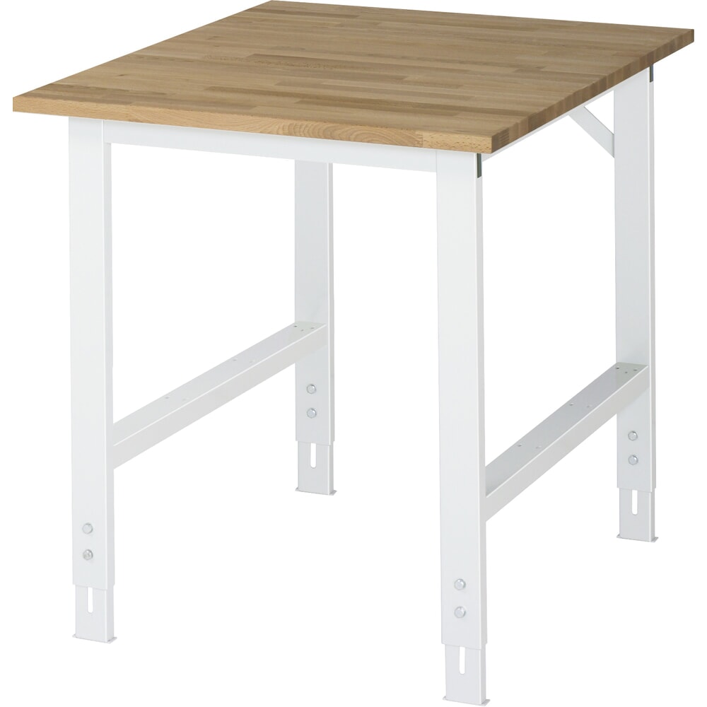 Imagen del producto: Mesa de trabajo RAU ajustable en altura, serie TOM, H x A x F 760-1.080 x 750 x 1.000 mm, tablero de trabajo de haya maciza