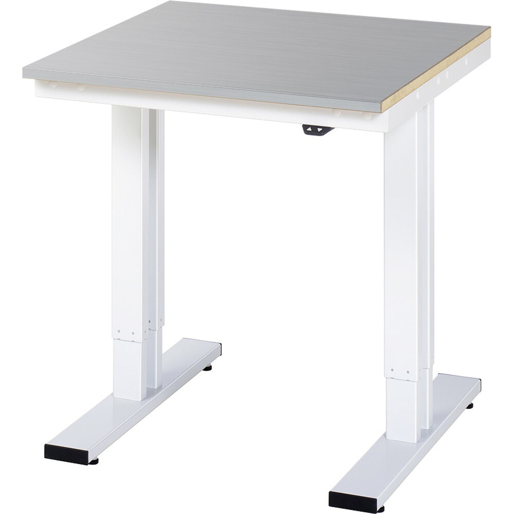 Imagen del producto: Banco de trabajo RAU con ajuste de altura eléctrico, serie adlatus 300, H x A x F 720-1.120 x 750 x 800 mm, tablero de trabajo con revestimiento de acero inoxidable