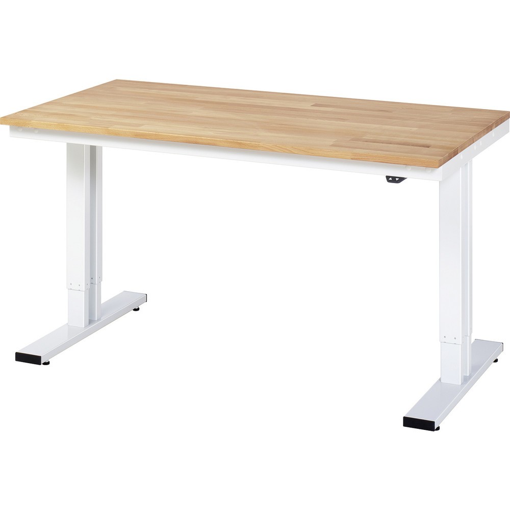 Imagen del producto: Banco de trabajo RAU con ajuste de altura eléctrico, serie adlatus 300, H x A x F 720-1.120 x 1.500 x 800 mm, tablero de trabajo de haya maciza