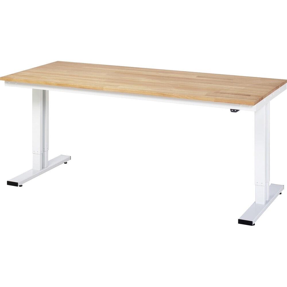 Imagen del producto: Banco de trabajo RAU con ajuste de altura eléctrico, serie adlatus 300, H x A x F 720-1.120 x 2.000 x 800 mm, tablero de trabajo de haya maciza