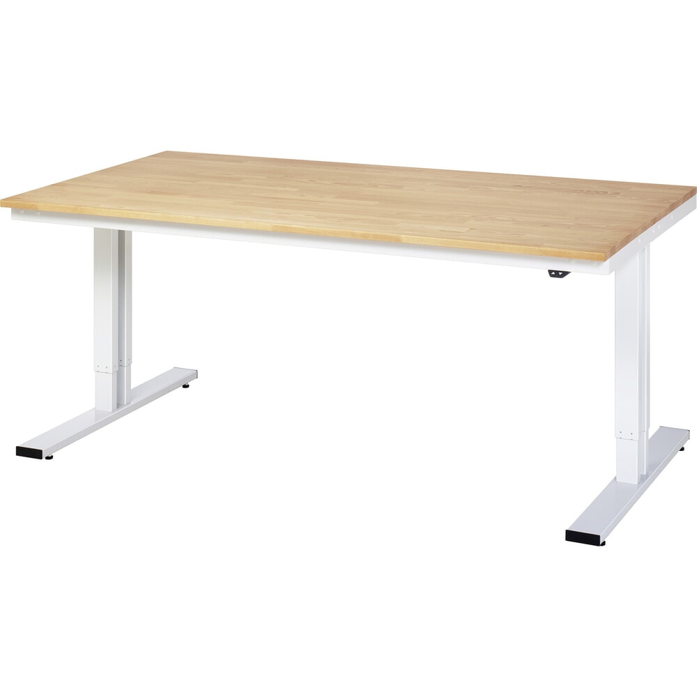 Imagen del producto: Banco de trabajo RAU con ajuste de altura eléctrico, serie adlatus 300, H x A x F 720-1.120 x 2.000 x 1.000 mm, tablero de trabajo de haya maciza