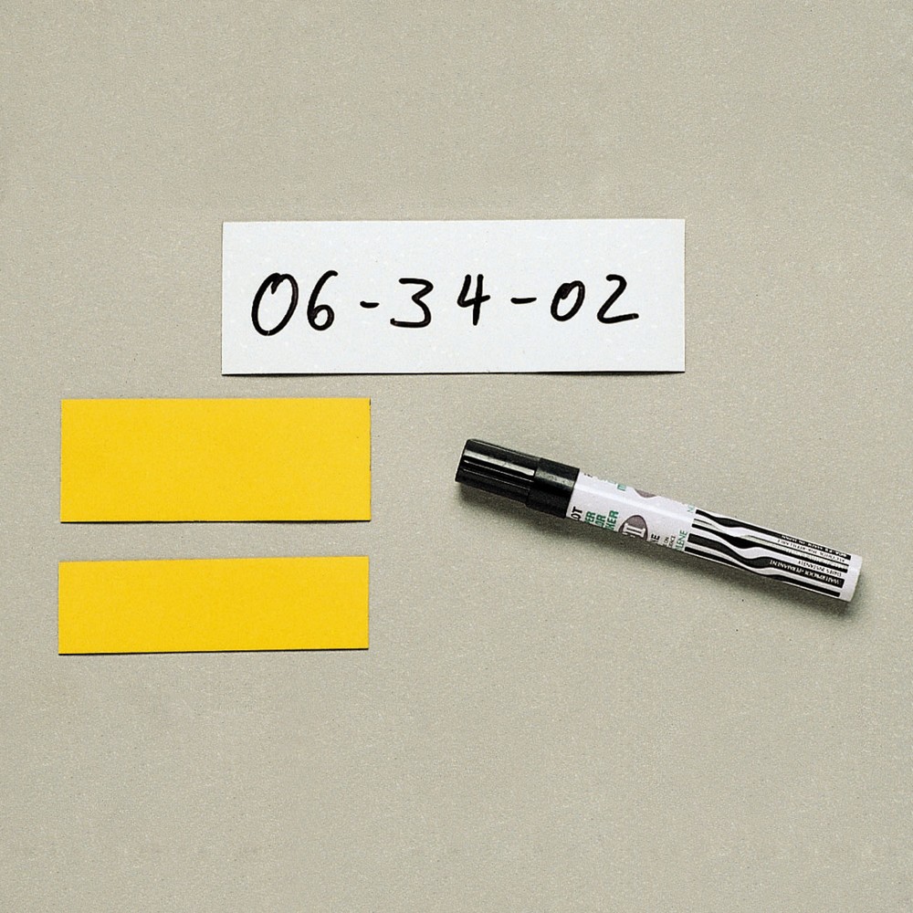 Illustration du produit: Plaquettes magnétiques à libeller soi-même, 50 plaquettes, largeur 30 mm, blanches