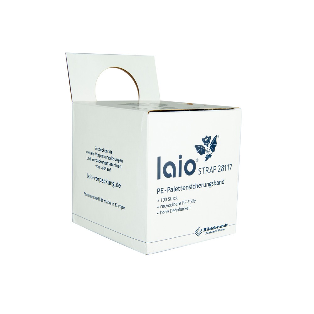 Illustration du produit: Bande de sécurisation pour palettes STRAP de laio®, LxL 100 x 1.200 mm, 100 pcs/UV