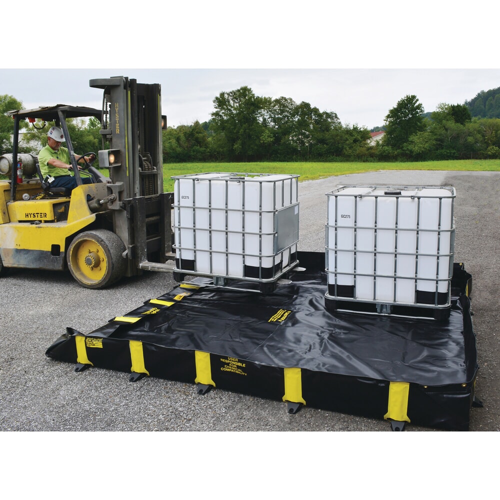 Número de imagen del producto 6: Justrite® cubeta de retención plegable QuickBerm® de PVC, capacidad 2.820 l