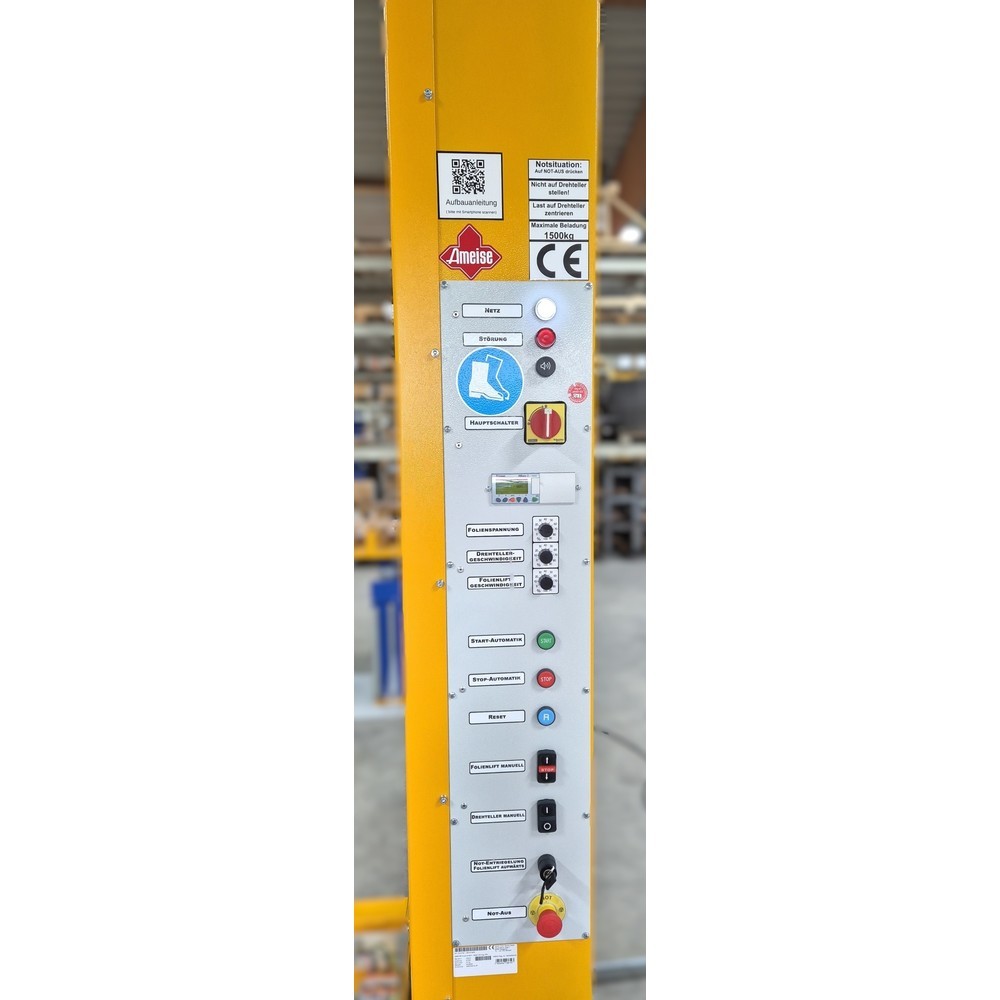 N° de l'image du produit 8 : Enrouleur de palette Premium, plateau rotatif ouvert, Ø 1 500 mm, entraînement du plateau rotatif réglable en continu