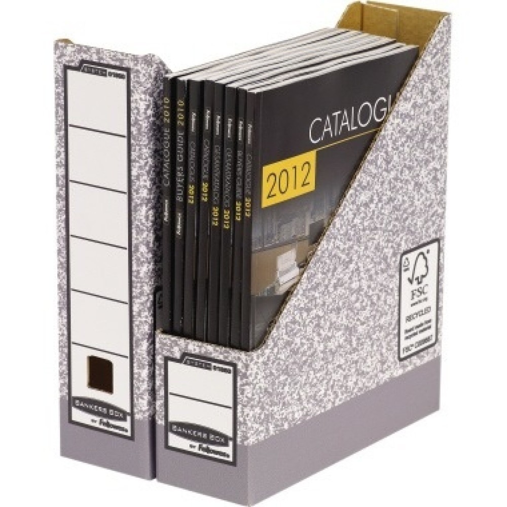 Produktabbildung: Bankers Box Stehsammler 0186004 DIN A4 Archiv grau/weiß