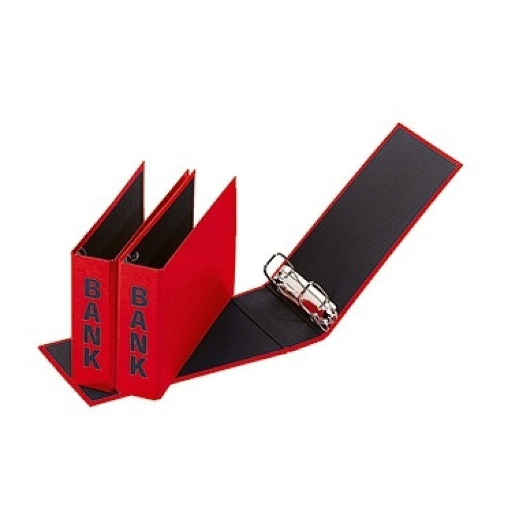 PAGNA Bankordner Basic Colours 40801-03 25x14x5cm Pappe rot Produktabbildung: PAGNA Bankordner Basic Colours 40801-03 25x14x5cm Pappe rot