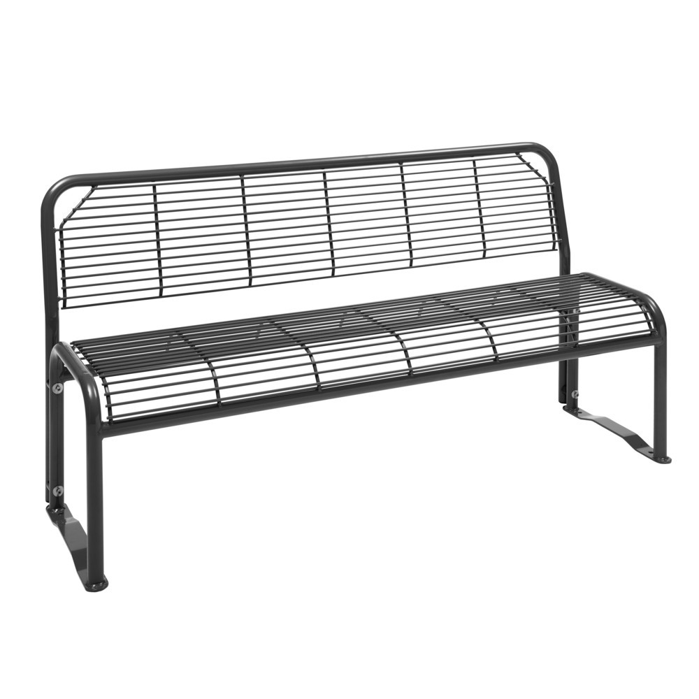 N° de l'image du produit 4 : Banquette en treillis métallique Apollo, avec dossier, rouge rubis