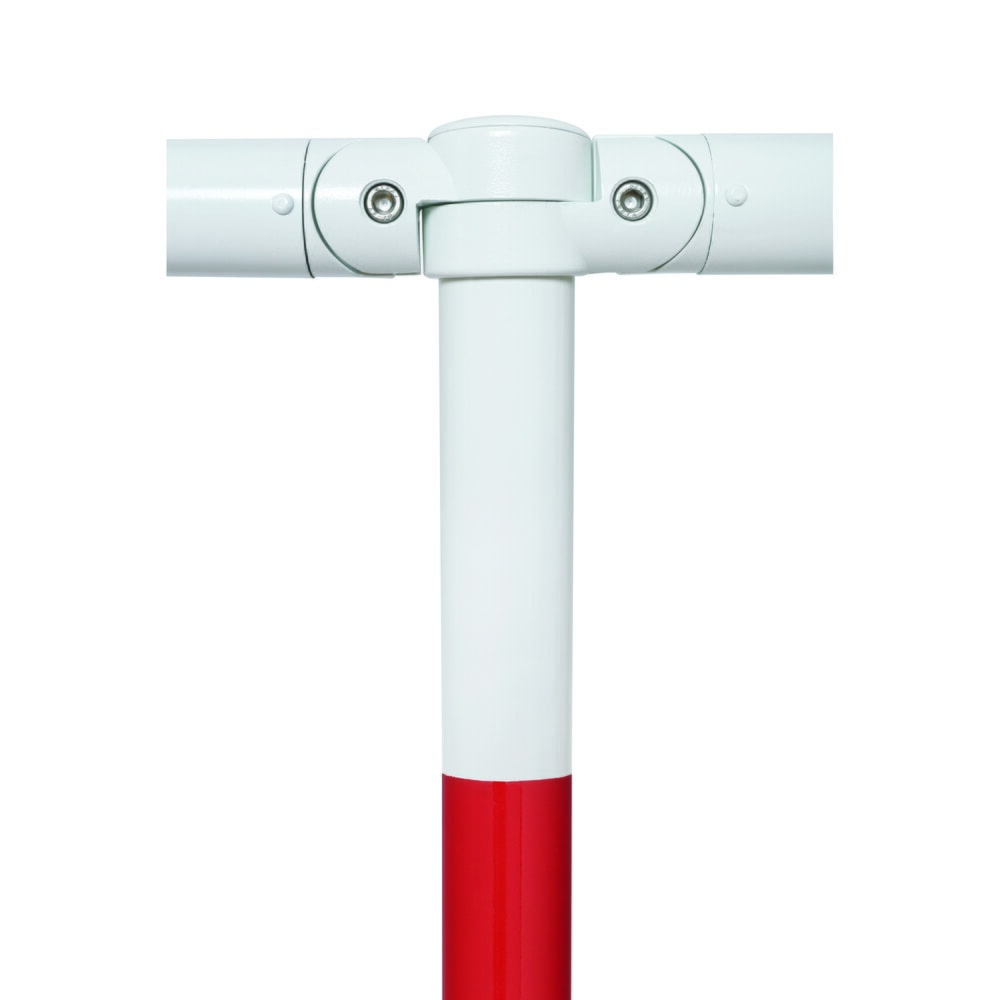 Número de imagen del producto 5: Barandilla sistema MORION, tubo transversal, Ø 60 mm, longitud 1.500 mm, paso 1.670 mm, galvanizado en caliente y pintado, rojo/blanco
