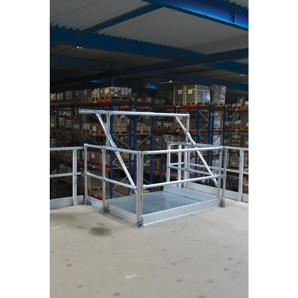 N° de l'image du produit 1 : Barrière écluse Kee Safety type A, pour dimensions 1,40 x 1,48 m, hauteur max. 1,60 m