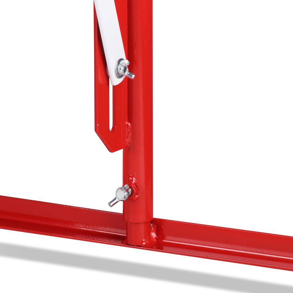 N° de l'image du produit 10 : Barrière extensible dancop, pied des deux côtés, largeur 3 600 mm, rouge/blanc