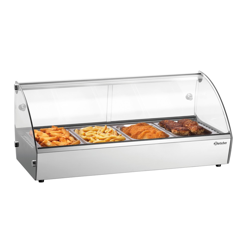Produktabbildung: Bartscher Heiße Aufsatzvitrine R4 4 x 1/3 GN