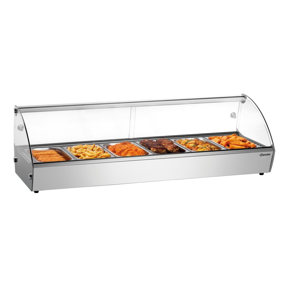 Produktabbildung: Bartscher Heiße Aufsatzvitrine R6 6 x 1/3 GN