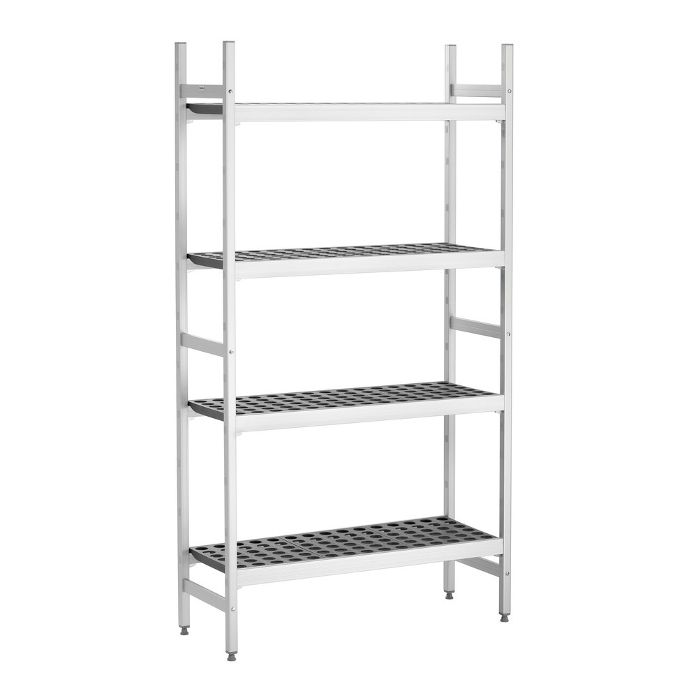 Produktabbildung: Bartscher Regalsystem Kit 1, Aluminium u. Copolymer, HxBxT 1.800 x 960 x 360 mm