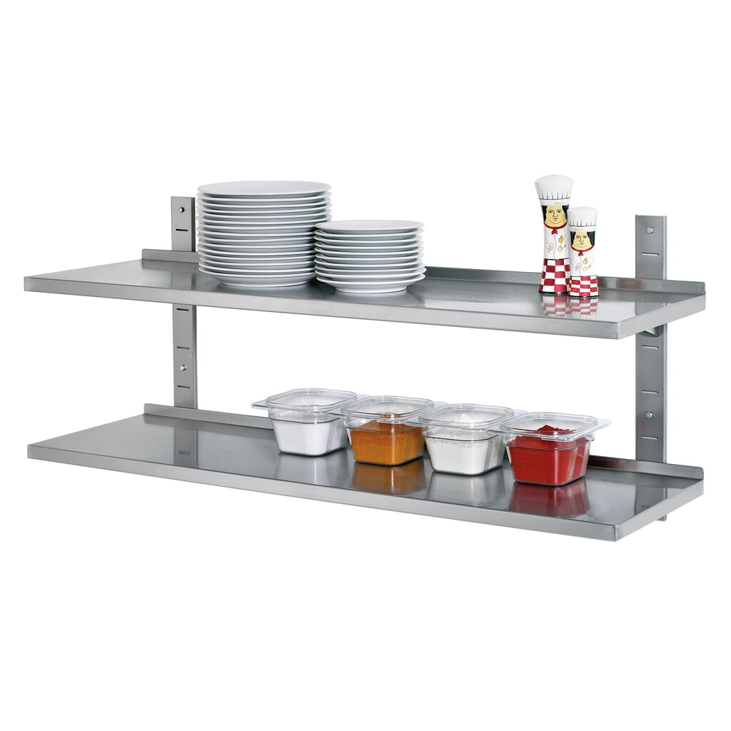 Produktabbildung: Bartscher Wandregal Set, 1200x355 komplett