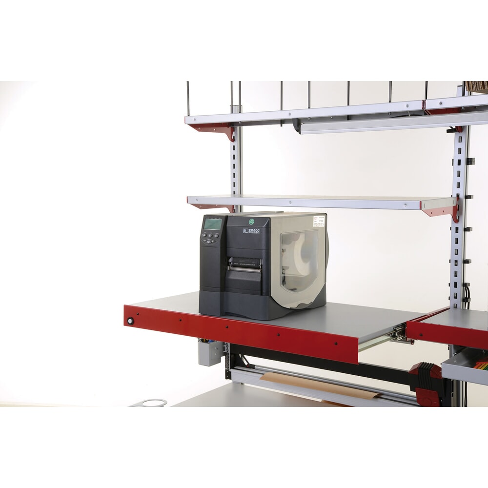 Número de imagen del producto 3: Estante extraíble para mesas de embalaje SYSTEM FLEX de Rocholz, Al x An x F 140 x 800 x 500 mm