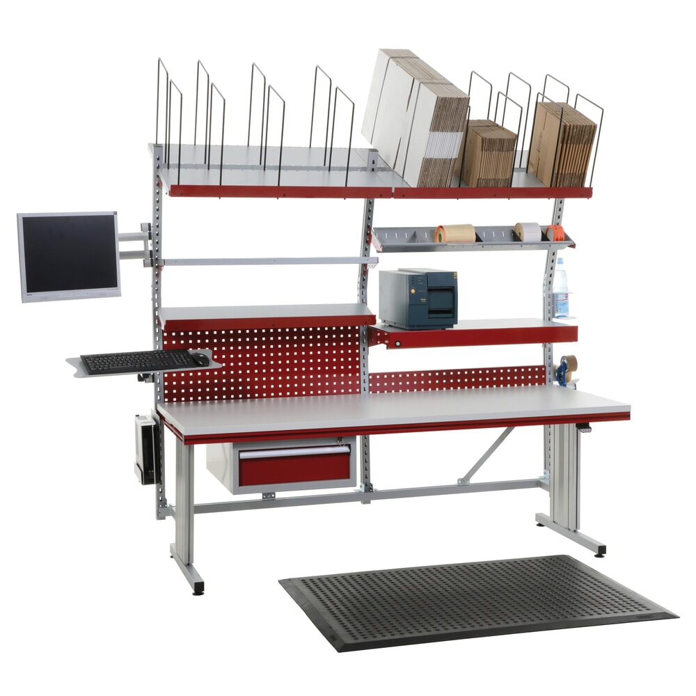 Número de imagen del producto 4: Estante extraíble para mesas de embalaje SYSTEM FLEX de Rocholz, Al x An x F 140 x 800 x 500 mm