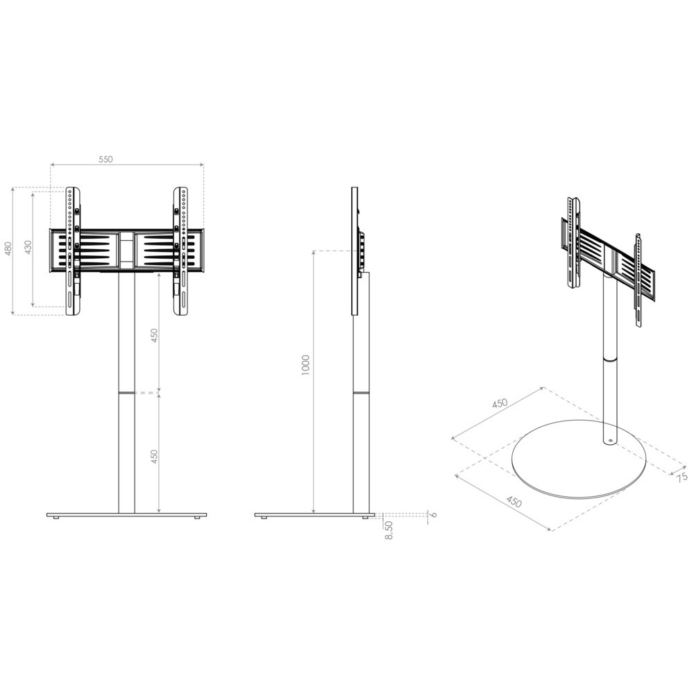 Immagine del prodotto n. 5: VCM base per TV Cirla, bianco