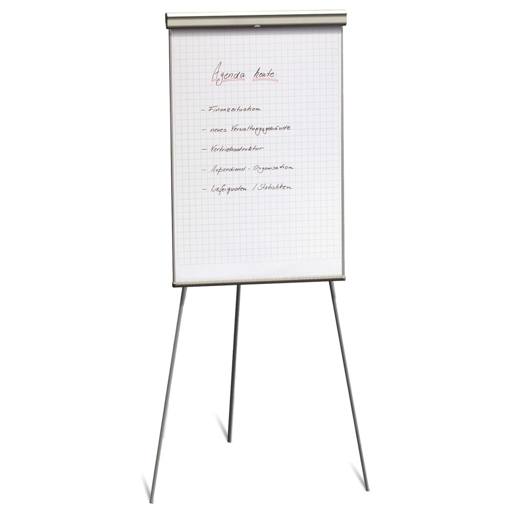 BASIC Flipchart, Dreibeinstativ, höhenverstellbar Produktabbildung: BASIC Flipchart, Dreibeinstativ, höhenverstellbar
