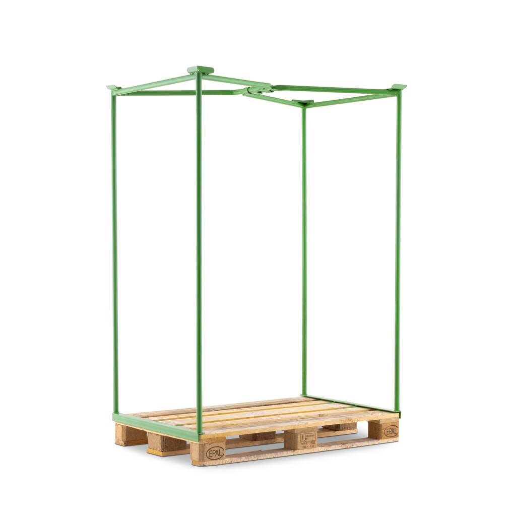 Produktabbildung: HEMMDAL Gitteraufsatzrahmen offen, HxBxT 1.600 x 1.200 x 800 mm, maigrün