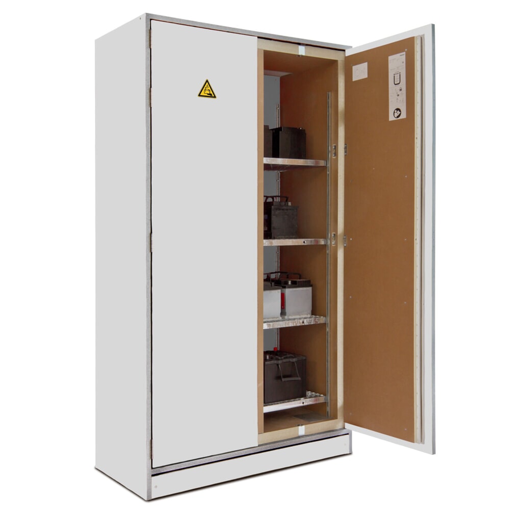 Steinbock® Akku-Sicherheitsschrank für Lithium-Ionen-Batterien, 2-flügelig Produktabbildung: Steinbock® Akku-Sicherheitsschrank für Lithium-Ionen-Batterien, 2-flügelig