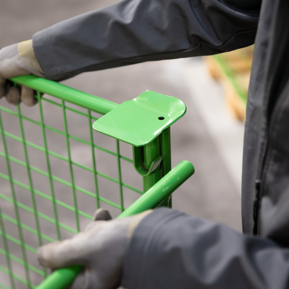 Productafbeelding nr. 2: HEMMDAL opzetframe voor pallets met klep, maaswijdte 100 x 100 mm, hxbxd 1.600 x 1.200 x 800 mm, meigroen