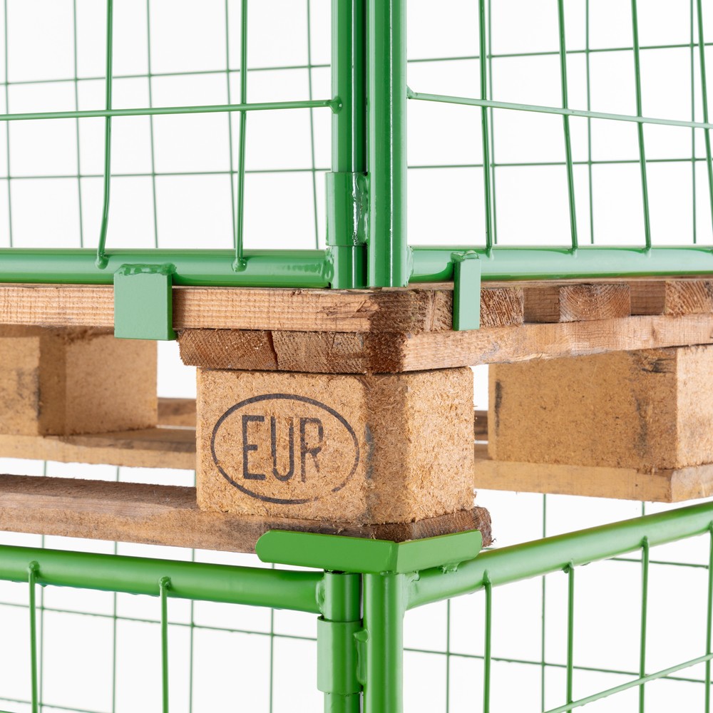 Productafbeelding nr. 8: HEMMDAL opzetframe voor pallets met klep, maaswijdte 100 x 100 mm, hxbxd 1.600 x 1.200 x 800 mm, meigroen