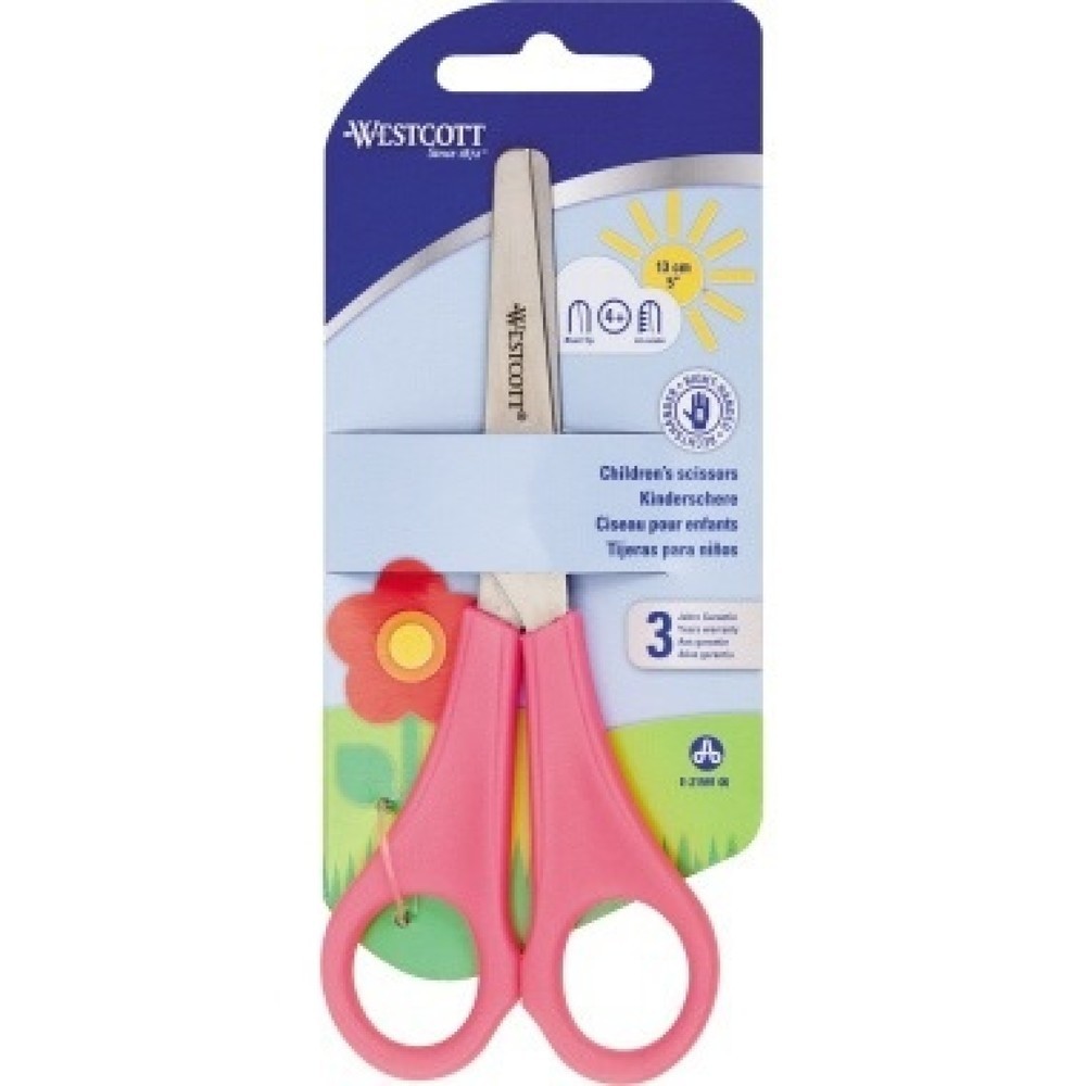 Produktabbildung: Westcott Kinderschere E-21591 00 13cm 5 Zoll rund pink