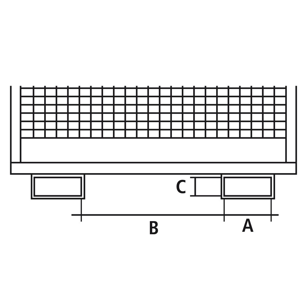 Produktabbildung Nr. 2: Bauer® Arbeitskorb, Ausführung D, beidseitige Aufnahme
